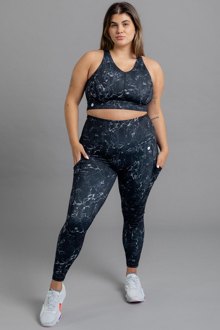 Smart Pocket Full Length Tight - Marbled