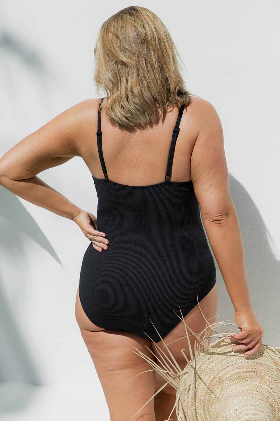 Core Support One Piece Swim - Black Texture