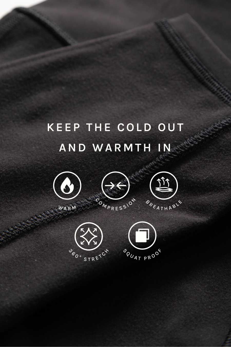 Thermal Smart Pocket Full Length - Black from Active Truth™
