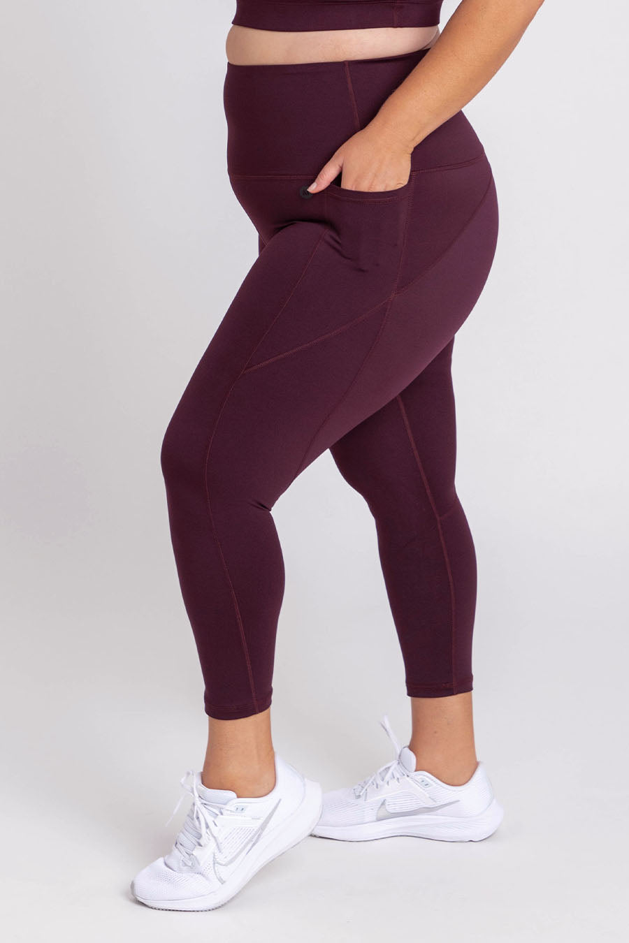 Training Pocket 7/8 Tight in Wine, Gym leggings