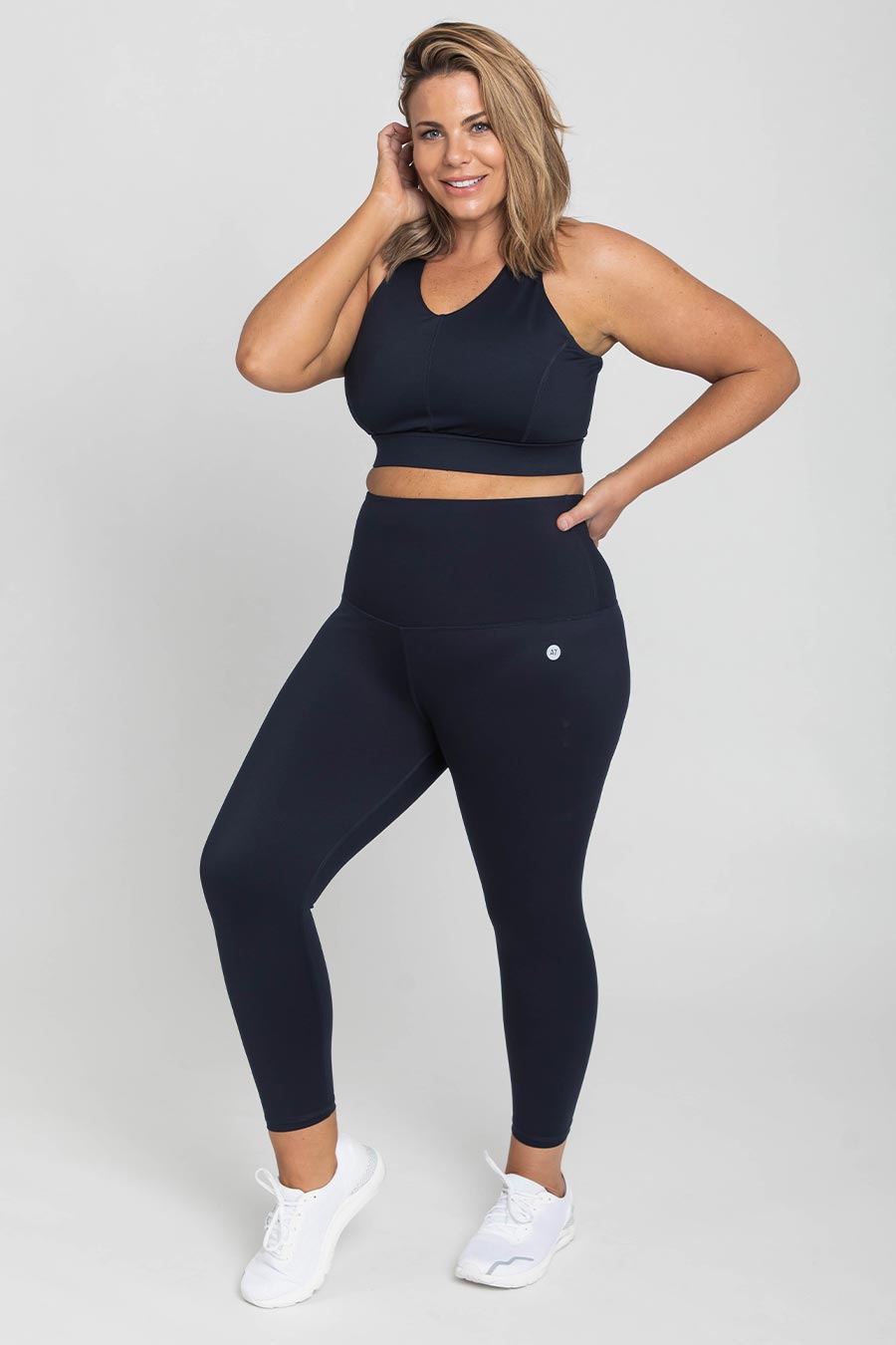 Tight Fit High waist Leggings, Dark Blue