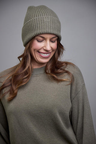 Wool Beanie - Khaki