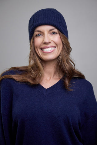 Wool Beanie - Navy