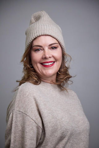 Wool Beanie - Oatmeal Marle