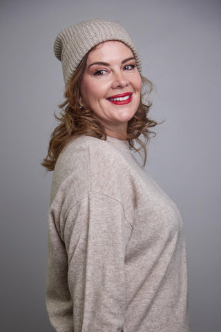 Wool Beanie - Oatmeal Marle