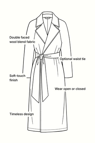 Double Faced Coat - Black