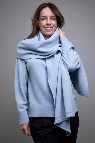 Wool Scarf - Cool Blue