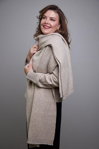 Wool Scarf - Oatmeal Marle