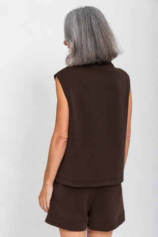 Softluxe Tank with Zip - Espresso - Active Truth - Image 6