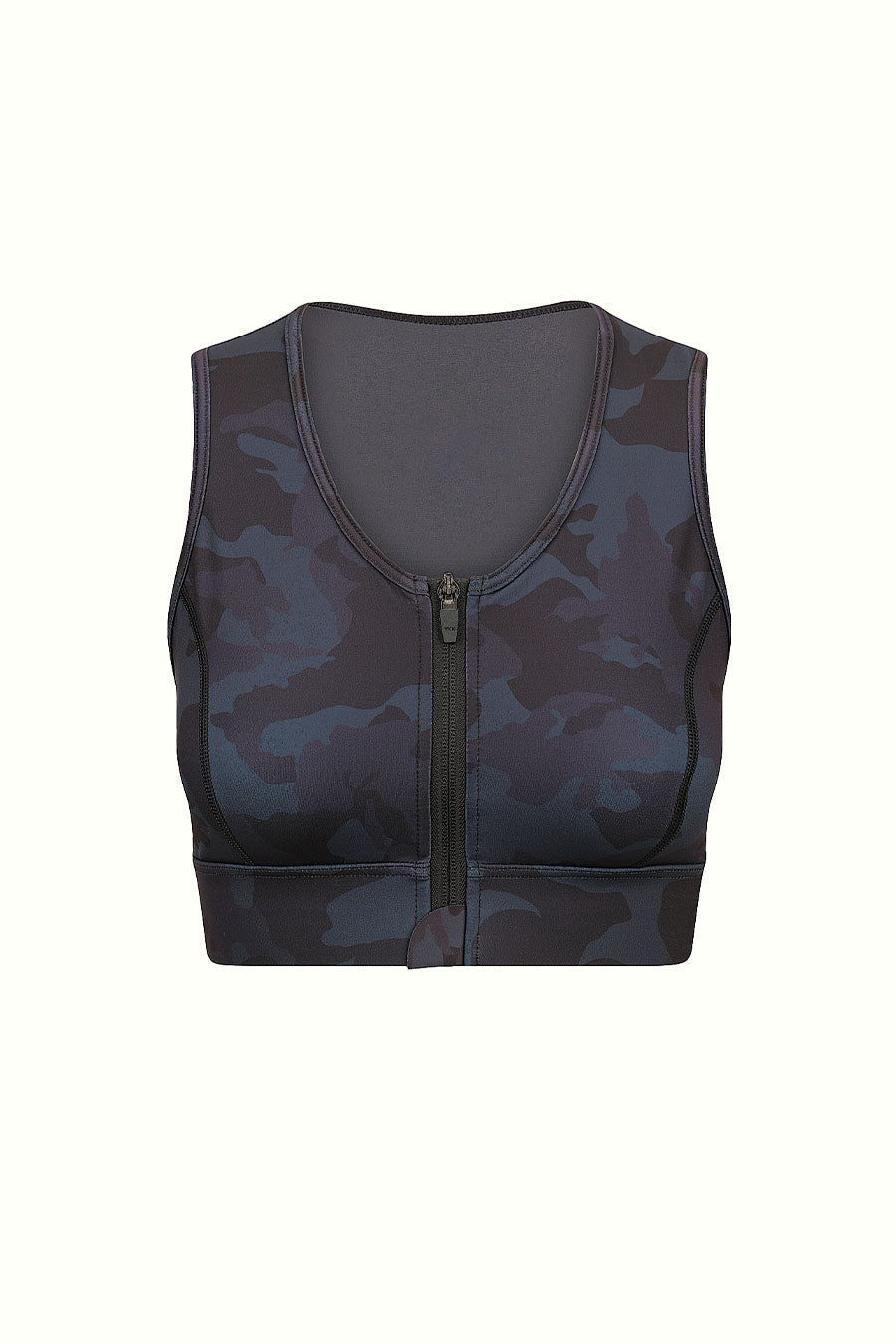 Zip Up Crop Bra - Camo