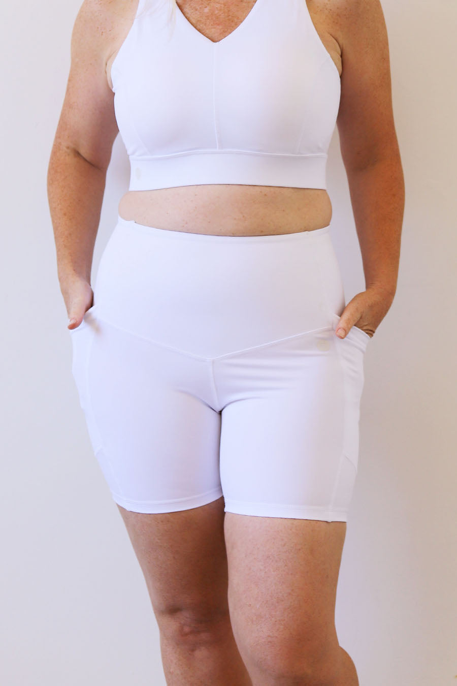 Core Pocket 5 inch Bike Short - White