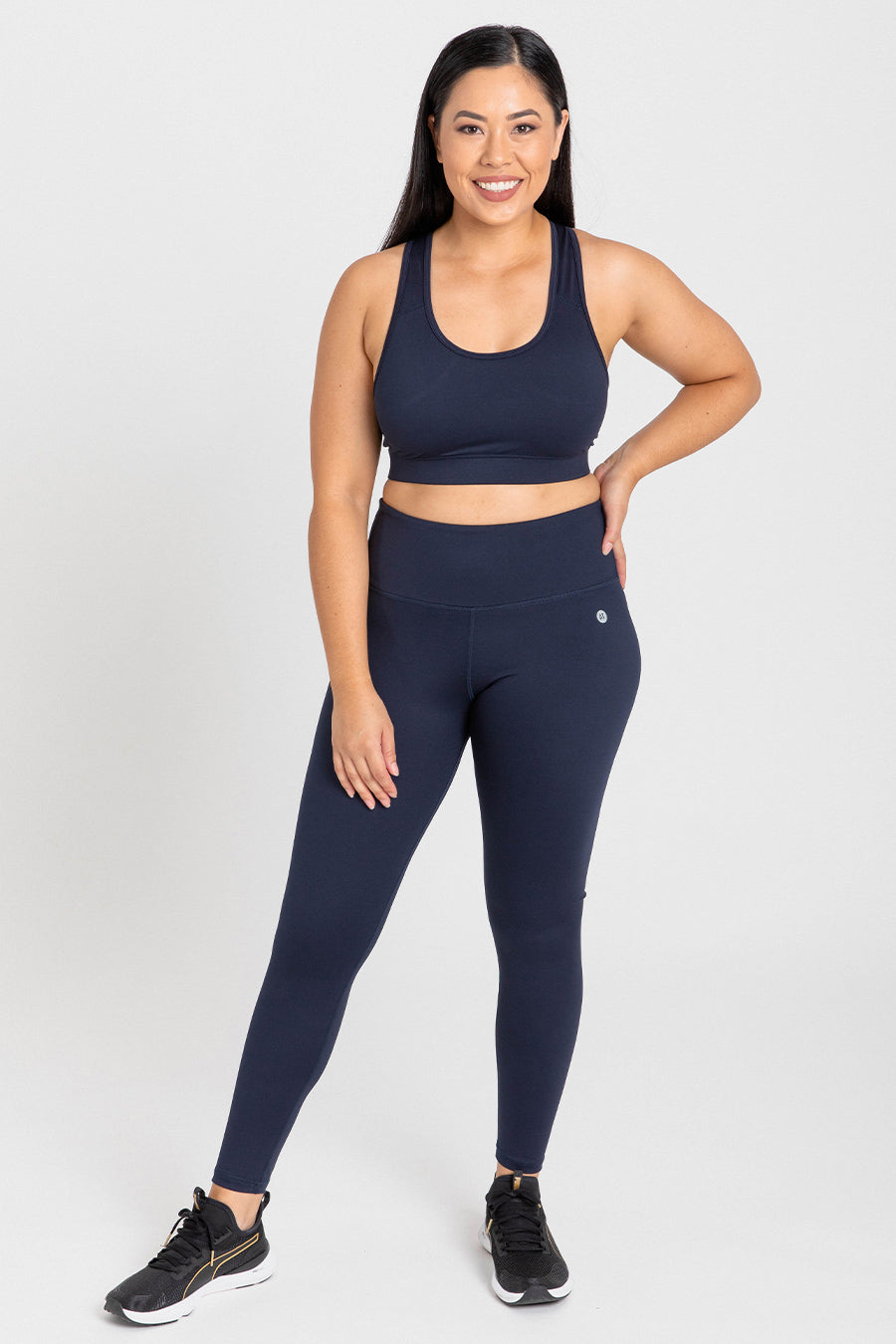 Essential Full Length Gym Tights in Midnight