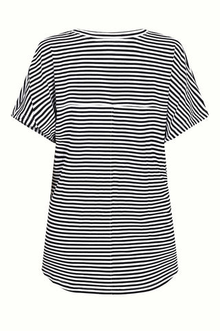 Mama Nursing Top in Black & White - Stripe