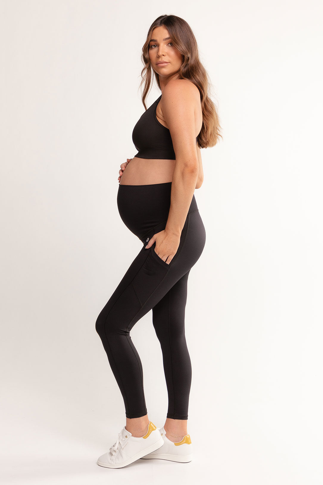 Pregnancy Pocket Full Length Tight, Black