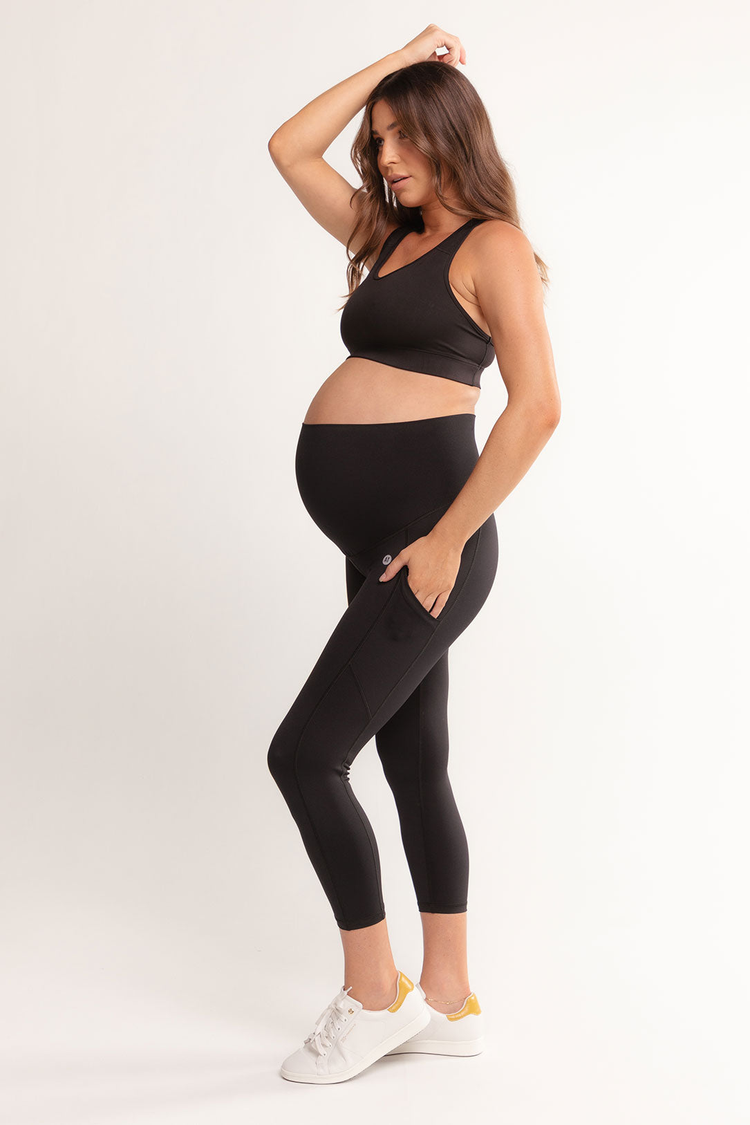 Pregnancy Pocket 7/8 Length Tight - Black