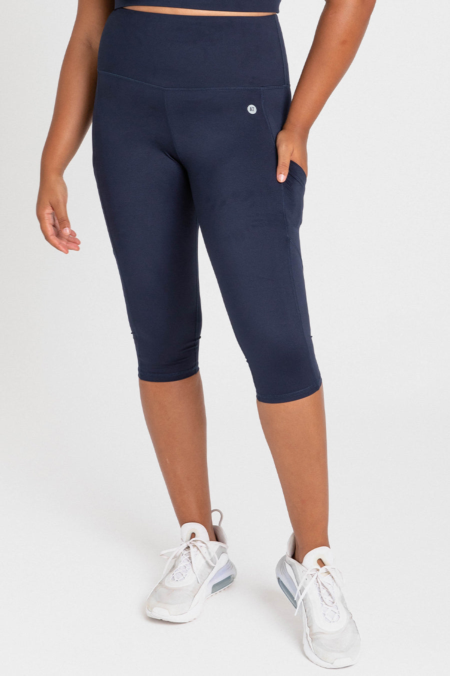 Smart Pocket 3/4 Length Tight - Midnight Blue from Active Truth™
