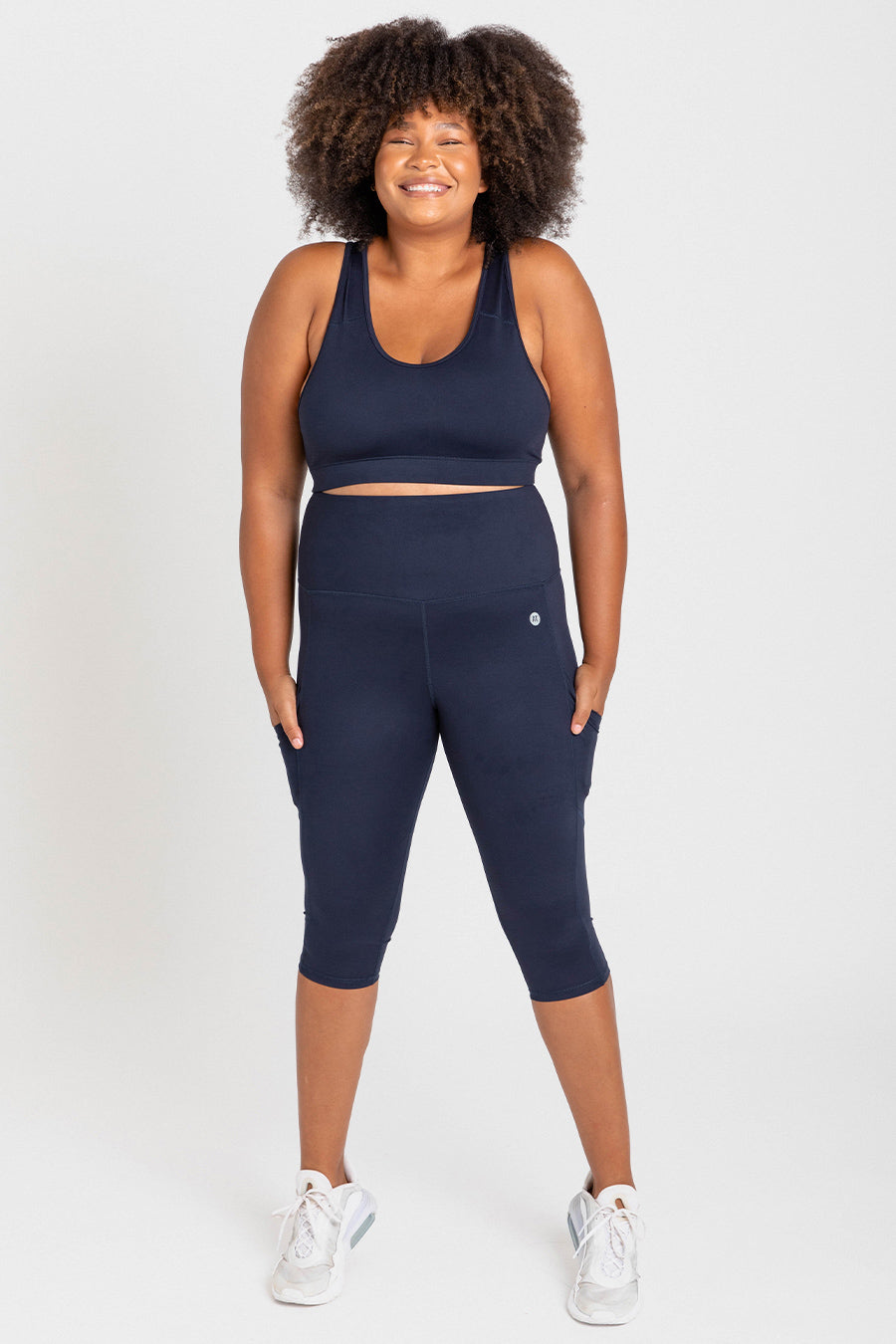 Smart Pocket 3/4 Length Tight - Midnight Blue