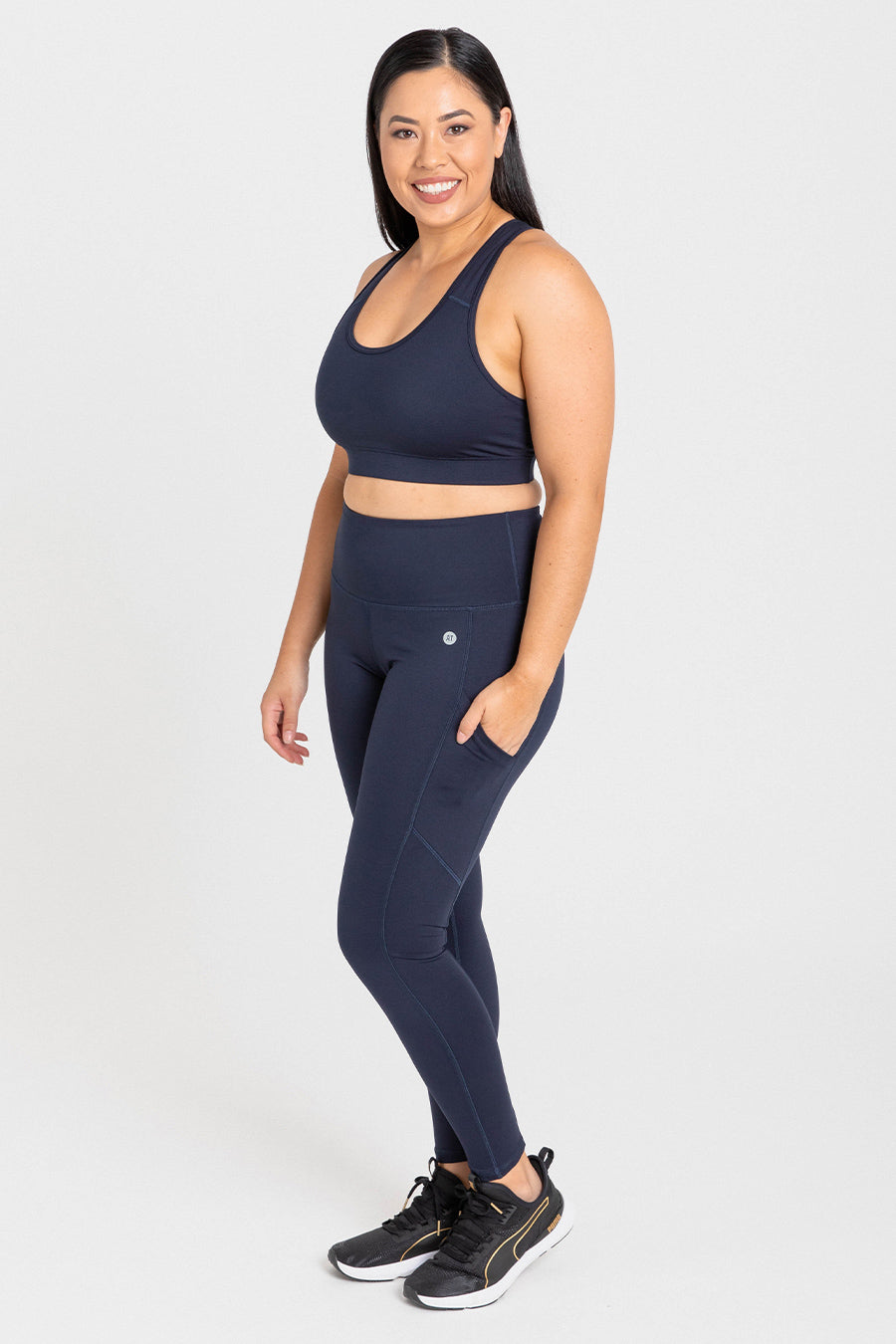 Smart Pocket Full Length Tights, Midnight Blue, Active Truth