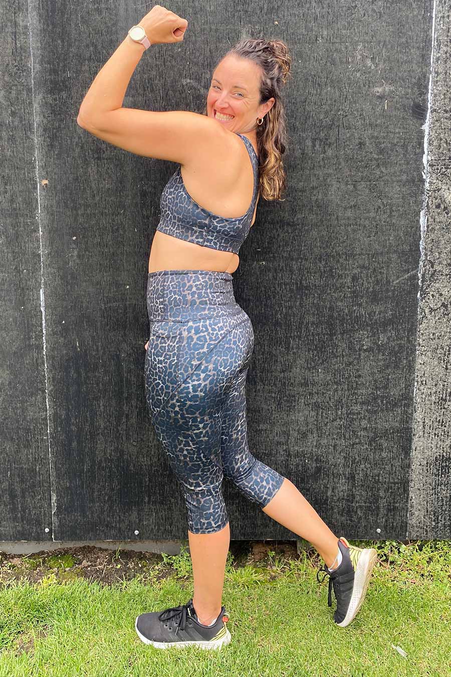 Training Pocket 3/4 Length Tight - Bronze Leopard
