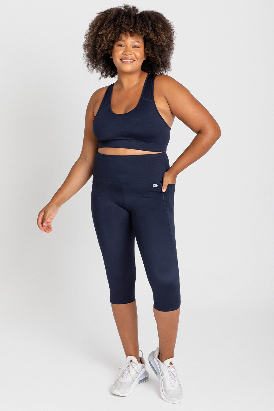 Training Pocket 3/4 Length Tight - Midnight Blue