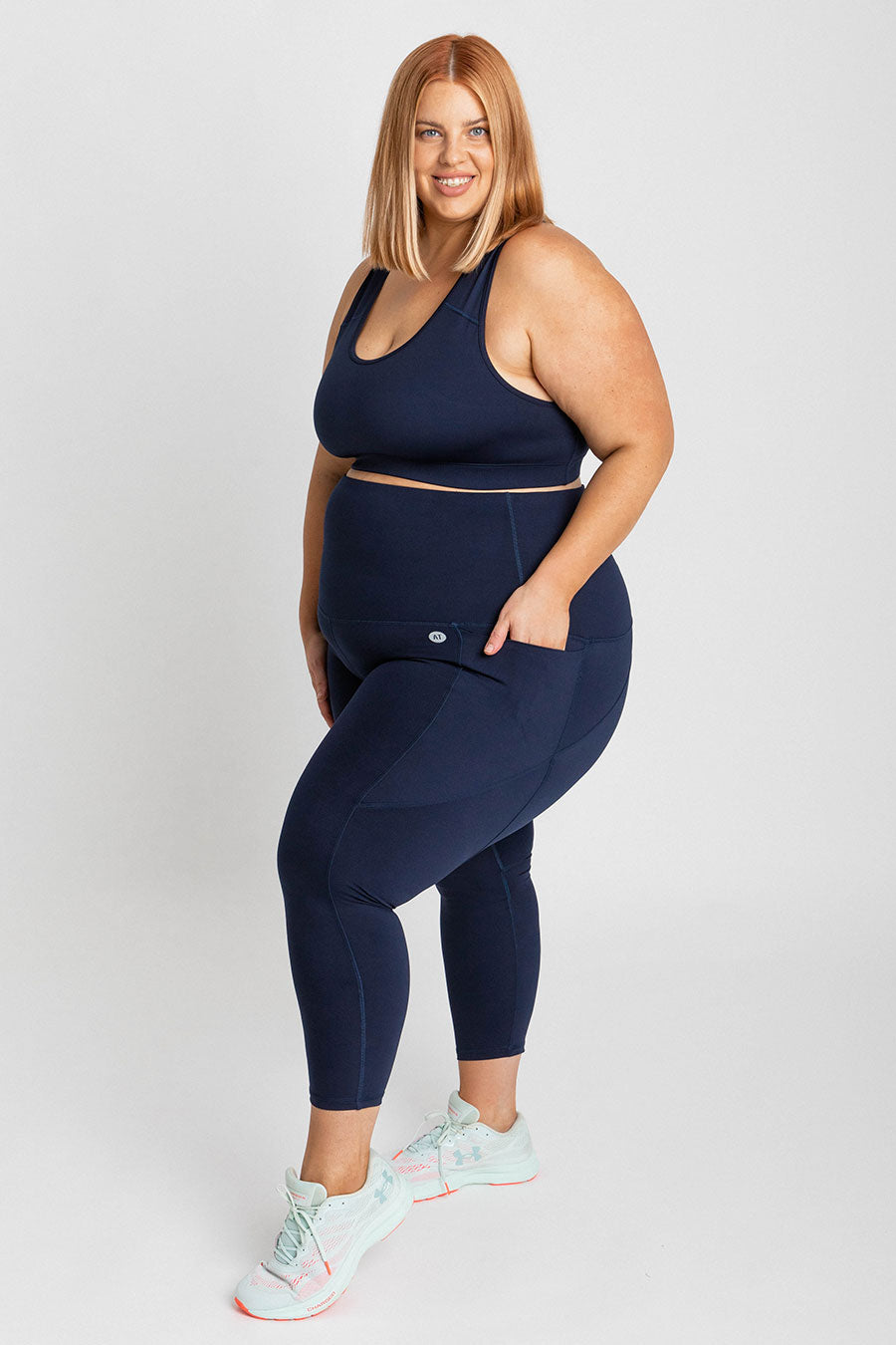 Training Pocket 7/8 Length Tight - Midnight Blue from Active Truth™

