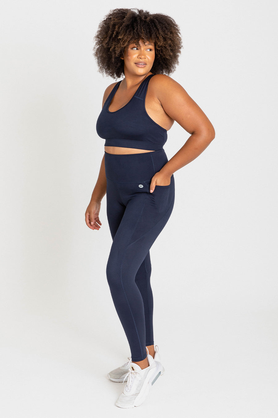 Training Pocket Full Length Tight - Midnight Blue